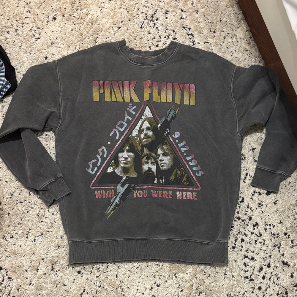 Pink Floyd Gray Sweatshirt with Multicolor Design